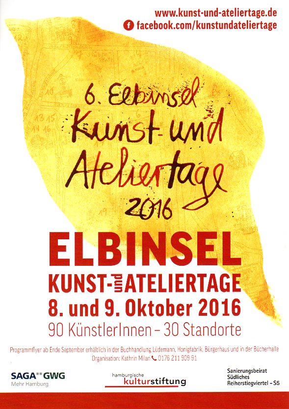 Plakat Elbinsel Kunst- und Ateliertage 2016